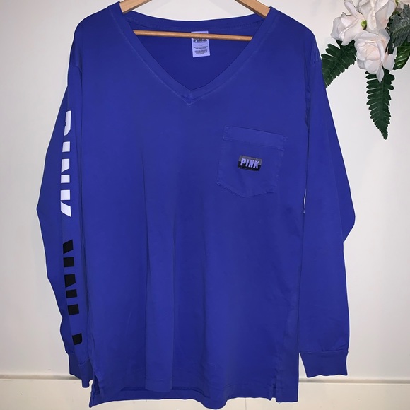 Pink Victoria Secret Long Sleeve Graphic Shirt